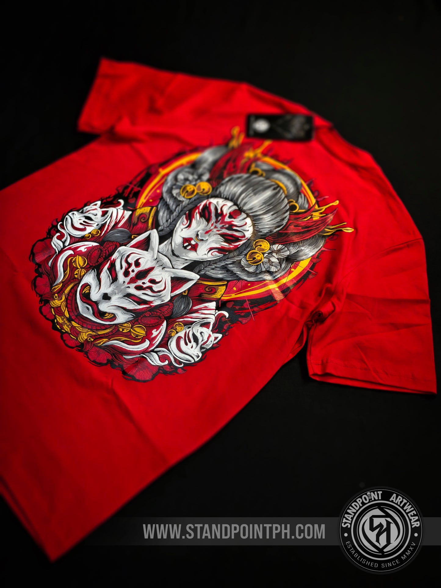 Kitsune Geisha V 2 RED Shirt