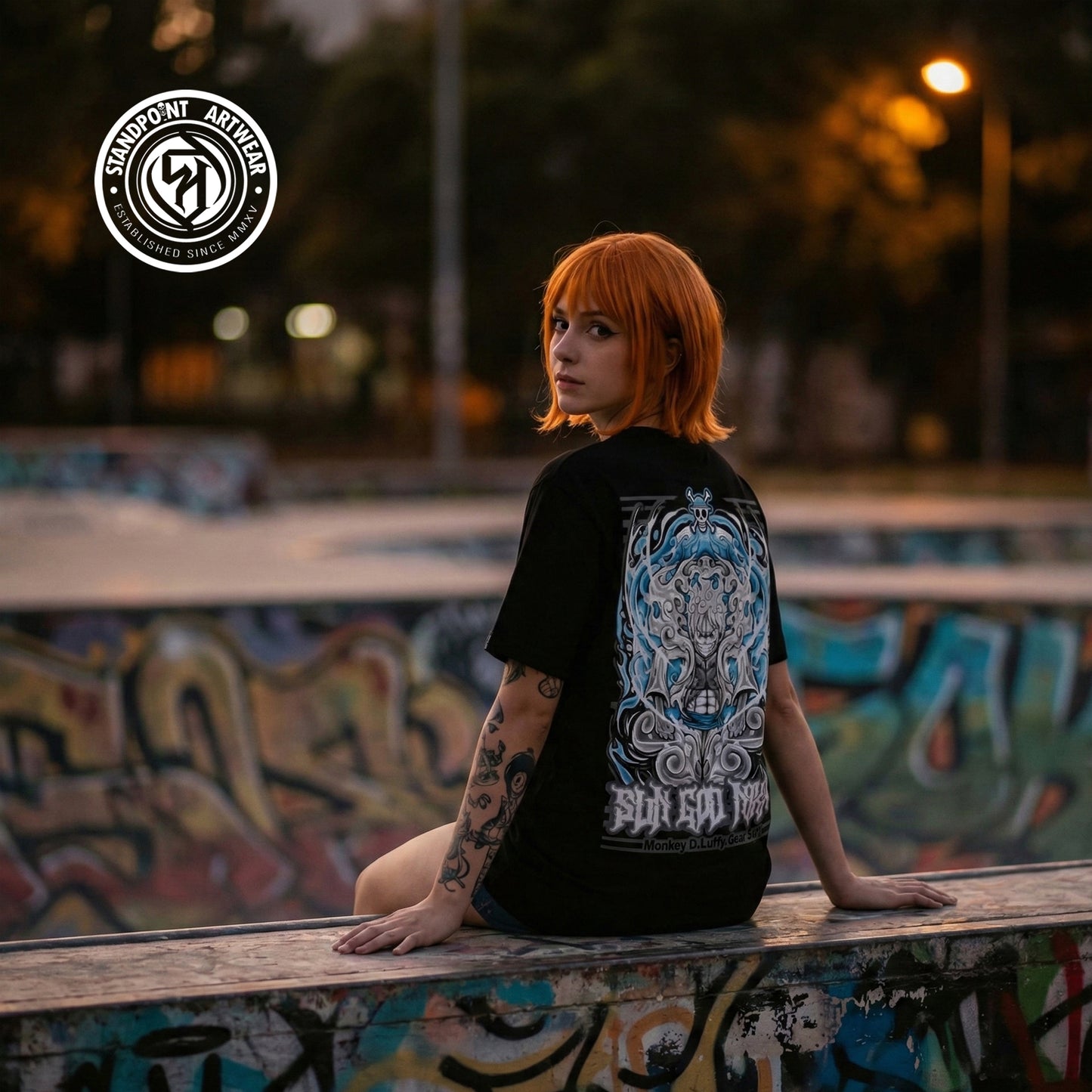 Sun god Nika Luffy Gear 5 Shirt (BLACK)