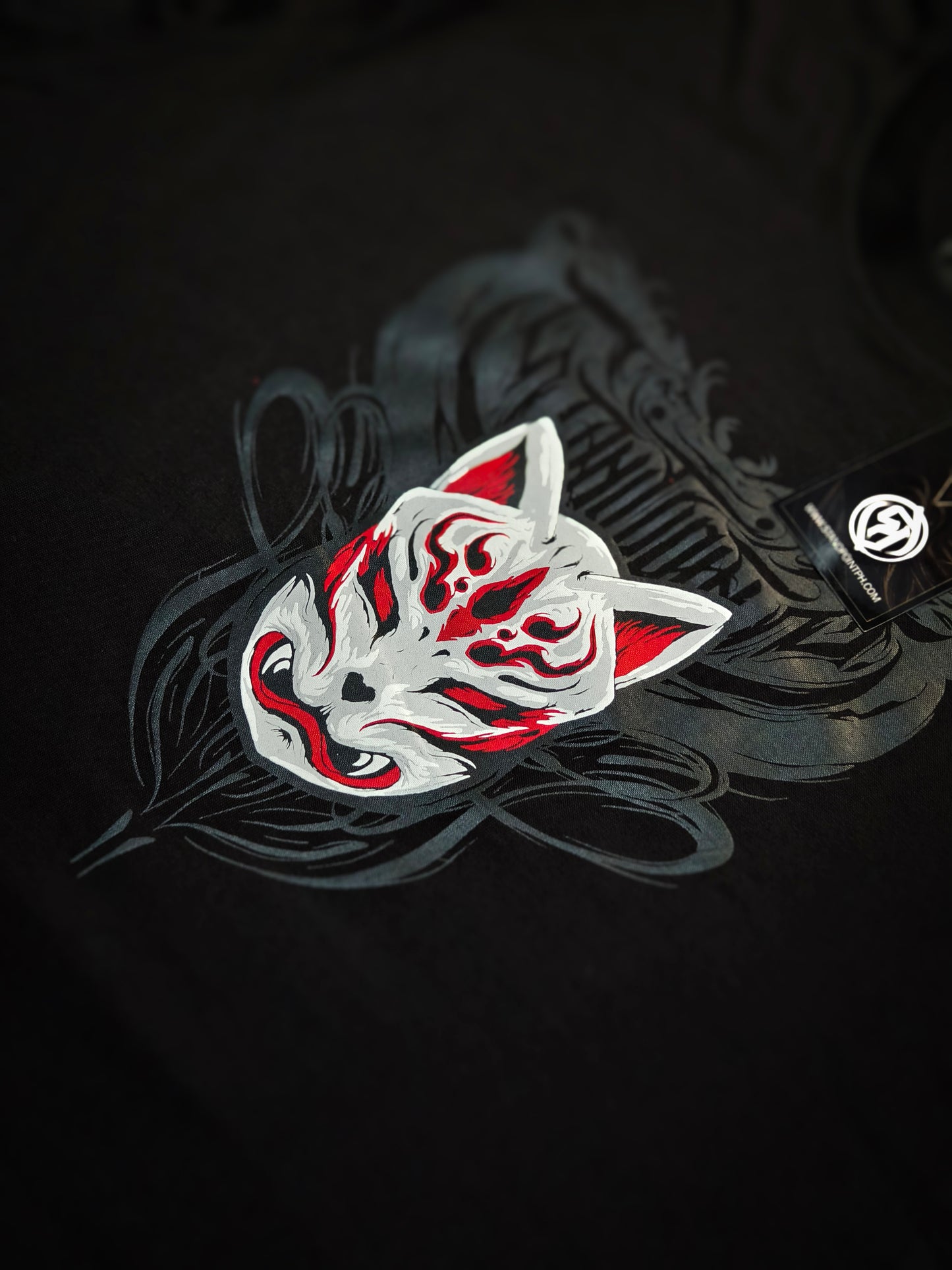 Kitsune Geisha V 2 Black Shirt